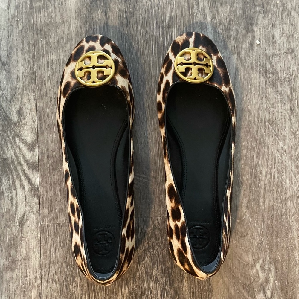 Tory Burch Chelsea Calf Hair Leopard Flat $85